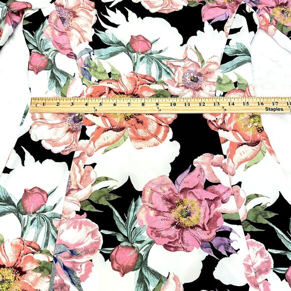 VDP Collection Party Cocktail Dress SZ 46/10 Floral Rhinestones Ruffle Hem Italy - Picture 16 of 16